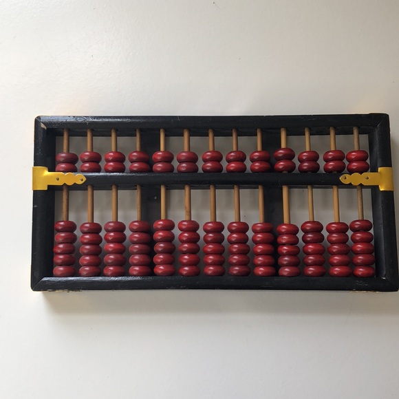 Set of Two Vintage Working Abaci + Abacus Book